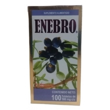 ENEBRO (: JUNE, UVA URSI, FISTULA CANE, ELOTE HAIR, NETTLE, MAGNESIUM STEARATE.) 500MG 100 TABLETS