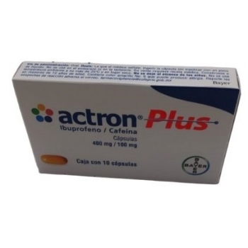 ACTRON PLUS (IBUPROFEN / CAFFEINE) 400MG/100MG 10 CAPSULES