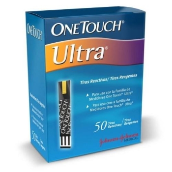 ONE TOUCH ULTRA (GLUCOSA OXIDASA, FERRICIANIDA) 50 TIRAS REACTIVAS