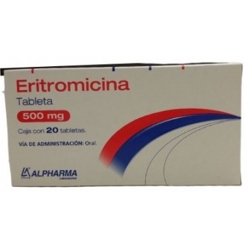 ERITROMICINA (ERYTHROMYCIN) 500MG 20 TABLETS