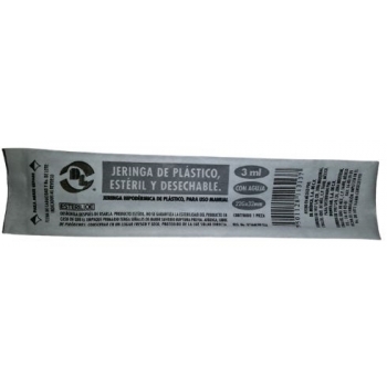 JERINGA DE PLASTICO 3ML 1 PIEZA