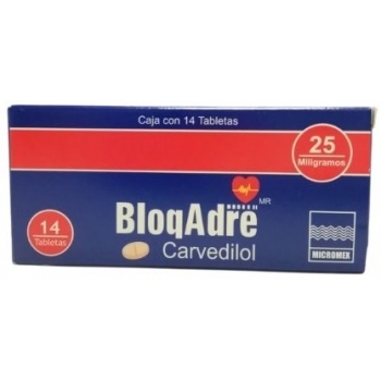 BLOQADRE (CARVEDILOL) 25MG 14 TABLETS