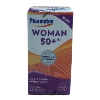 PHARMATON WOMAN 50+ (OMEGA 3, EPA, DHA, RIBOFLAVIN, VITAMIN B6, C, E, FOLIC ACID, CHROME, IRON, SELENIUM, ZINC.) 750MG 30 CAPSULES