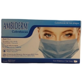 AMBIDERM THREE-FOLDED MOUTH COVER WITH 50 PIECES
