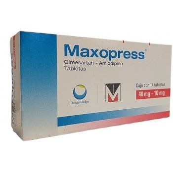 MAXOPRESS (ALMESARTAN-AMLODIPINO) 40MG-10MG 14 TABLETAS