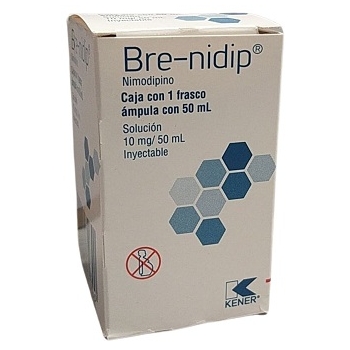 BRE-NIDIP (NIMODIPINO) 10MG 1 BOTTLE AMPULA WITH 50 ML