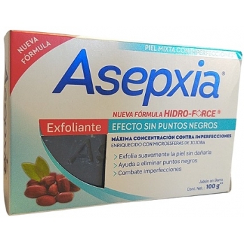 ASEPXIA EXFOLIANTE EFECTO SIN PUNTOS NEGRO PIEL MIXTA JABON EN BARRA 100G