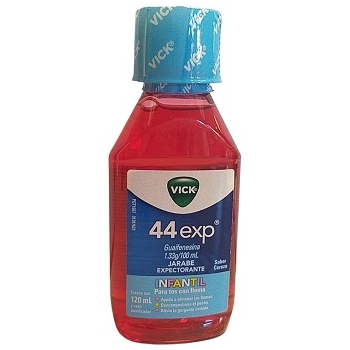 VICK 44 EXP INFANTIL (GUAIFENESINA) 1.33 G FRASCO CON 120 ML.