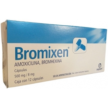 BROMIXEN (AMOXICILLIN/BROMHEXIN) 500MG/8MG 12 CAPSULES