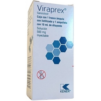 VIRAPREX (GANCICLOVIR) 500 MG 1 LYOPHILIZED AMPULA BOTTLE