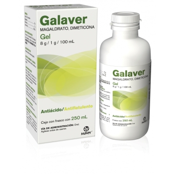 GALAVER (MAGALDRATE, DIMETICONE) 8G/1G BOTTLE WITH 250 ML.