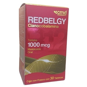 REDBELGY (CIANOCOBALAMINA) 1000MCG 30 TABLETAS