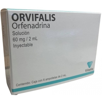 ORVIFALIS (ORPHENADRINE) SOLUTION 60 MG / 2ML *This product cannot be shipped internationally*