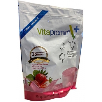 VITAPROMIN  (SUPLEMENTO ALIMENTICIO) SABOR FRESA 400 G