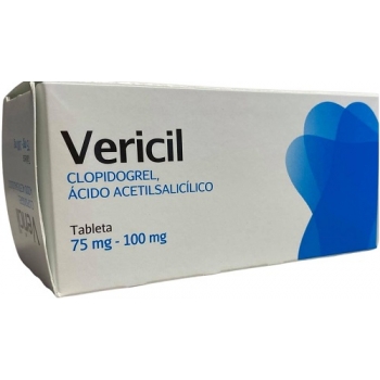 VERICIL (CLOPIDOGREL, ACETYLSALICILIC ACID) 75/100 MG 28 TABLETS
