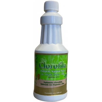 CLOROFILA EXTRACTO NATURAL PURO DE ALFAFA FRESCA 500 ML