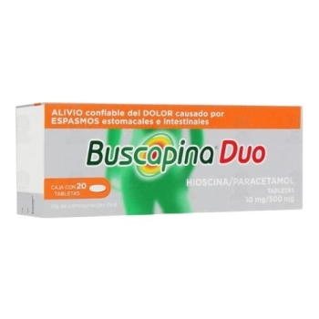 BUSCAPINA DUO (HYOSCINE / PARACETAMOL) 10MG / 500MG 20 TAB