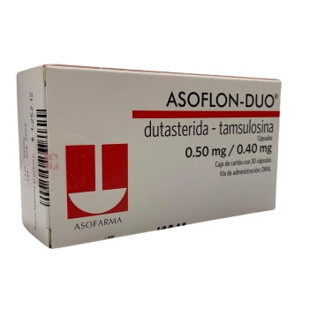 ASOFLON-DUO (DUTASTERIDA-TAMSULOSINA) 0.50MG/0.40MG 30 CAPSULAS