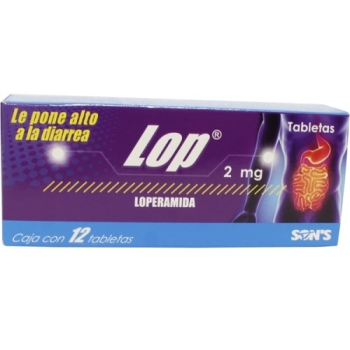 LOP (LOPERAMIDA) 12 TABLETAS 2MG