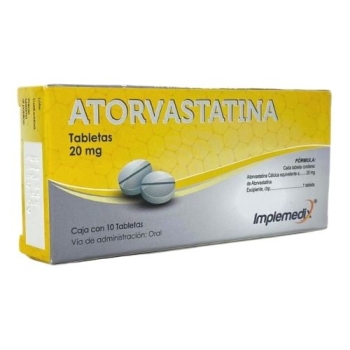 ATORVASTATINA 20MG 10 TAB (IMPLEMEDIX)