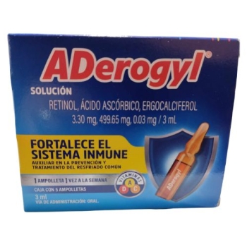 ADEROGYL  15 WITH 5 AMPOULES 3ML  *THIS PRODUCT CANNOT BE SHIPPED OUT OF MEXICO