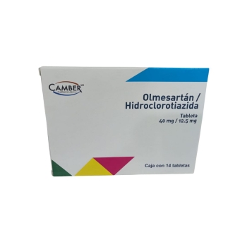 Olmesartán / Hidroclorotiazida - 40mg/ 12.5mg  14 tabletas