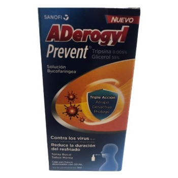 ADEROGYL PREVENT SOL BUC SPRAY 20ML - This product is available only to customers within Mexico