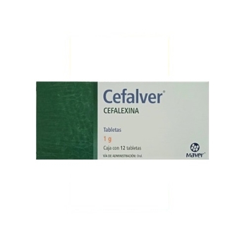 CEFALVER CEFALEXINA 1G 12 TABLETS