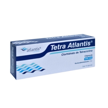 TETRA ATLANTIS (CLORHIDRATO DE TETRACICLINA) 250MG 16CAPS