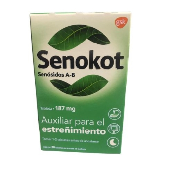 SENOKOT (SENOSIDOS A-B)187MG 28 TABLETAS