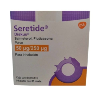 SERETIDE (SALMETEROL, FLUTICASONE) 50mcg/250mcg 60 DOSE - THIS PRODUCT IS ONLY AVAILABLE IN MEXICO