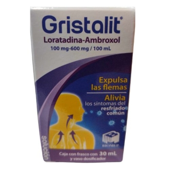 GRISTALIT SOLUTION (LORATADINE-AMBROXOL) 30 mL - THIS PRODUCT IS ONLY AVAILABLE IN MEXICO