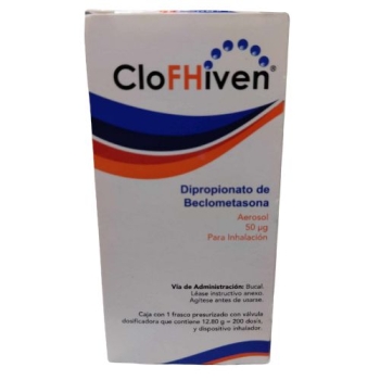 CLOFHIVEN (DIPROPIONATO DE BECLOMETASONA) AEROSOL 50MCG 200 DOSIS