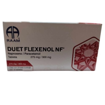 DUET FLEXENOL NF (NAPROXEN/PARACETAMOL) 375/300MG C/16 TABS