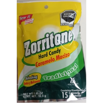 ZORRITONE TRADICIONAL C/15 CARAMELO MACIZO  52,5G