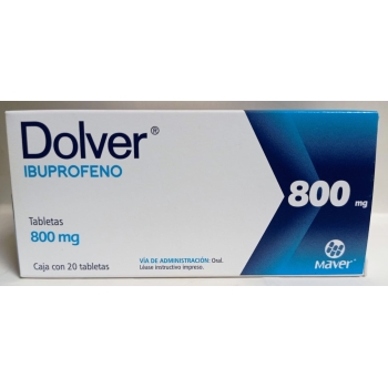 DOLVER 800MG (IBUPROFENO) CON 20 TABLETAS