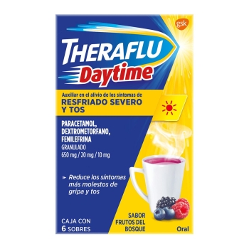 THERAFLU DAYTIME FOREST FRUITS (ACETAMINOPHEN/DEXTROMETHORPHAN/PHENYLEPHHRINE) 650MG/20MG/10MG 6 TEA BAGS