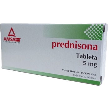 PREDNISONA (AMSA) 5MG CON 20 TABLETAS