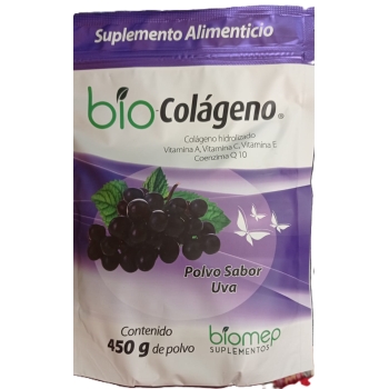 BIO-COLAGENO SABOR UVA 450G BOLSA