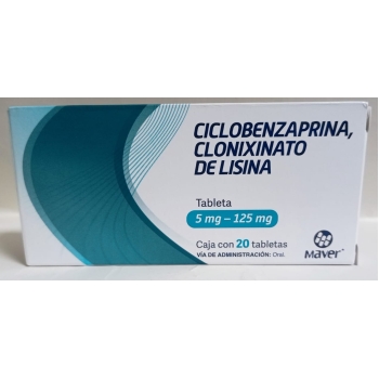 CYCLOBENZAPRINE, LYSINE CLONIXINATE 5MG/125MG C/20 TABLETS