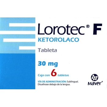 LOROTEC-F (KETOROLAC) 6Sublingual Tablets 30MG.