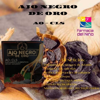 AJO NEGRO DE ORO AO-CLS 2 FRASCOS DE 30 TABLETAS CADA UNO