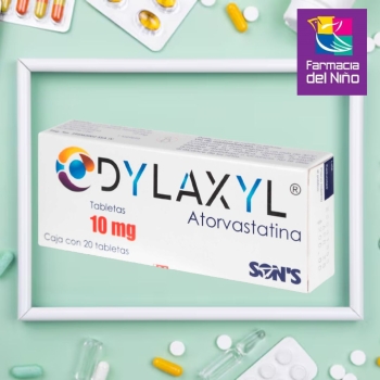 DYLAXYL (ATORVASTATINA) 10MG CON 20 TABLETAS