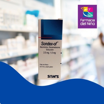 SONDEX-OF (Neomicina, Dexametasona) 3.5mg/1.0mg Solucion Oftalmico 5ml