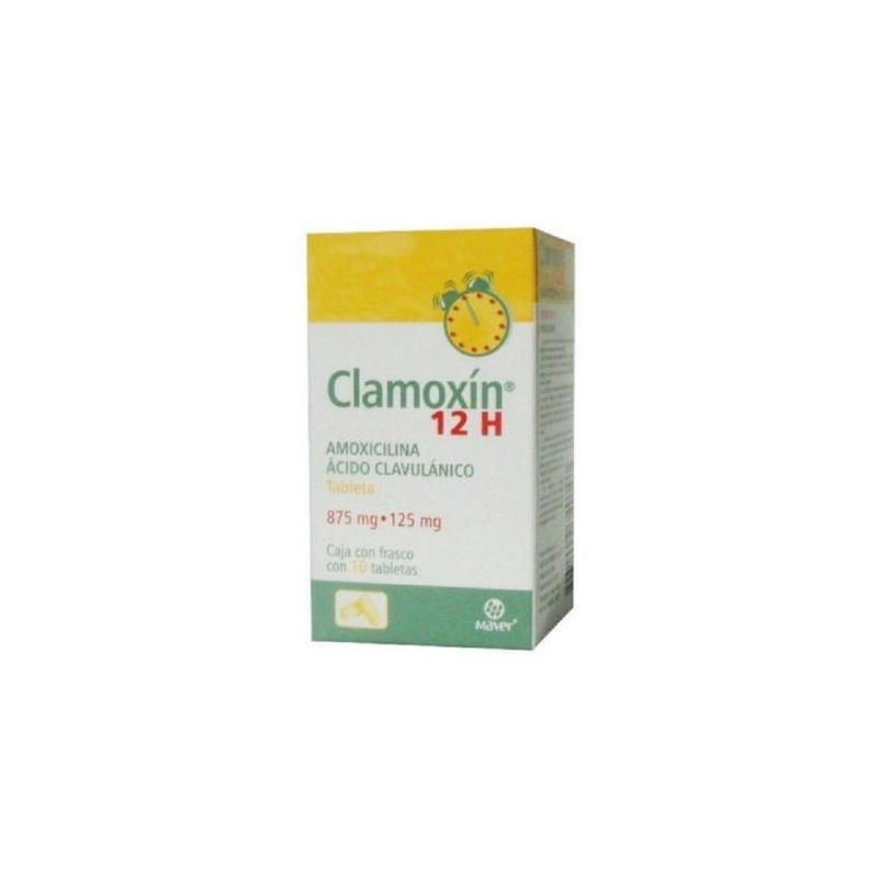 CLAMOXIN (Amoxicilina/ácido clavulánico) 12 H 875/125 MG C/10 TAB -  MEXIPHARMACY - FARMACIA ONLINE EN MEXICO DE MEDICAMENTOS DE PATENTE Y  GENERICOS/ Ungida de Dios