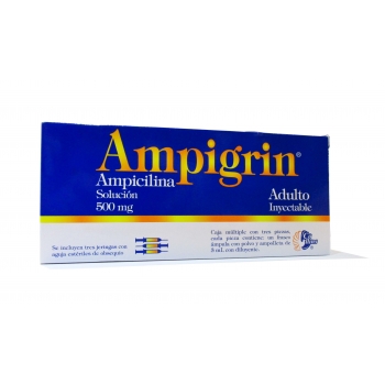 AMPIGRIN (AMPICILIN) 500MG SOL. INJECCION *THIS PRODUCT IS ONLY AVAILABLE IN MEXICO