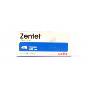 ZENTEL (ALBENDAZOL) 200MG 10PILLS