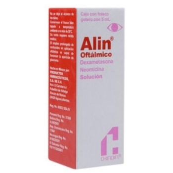 ALIN DROPS (Dexamethasone / Neomycin) SOL.OFT. 5ML - This product is available only to customers within Mexico