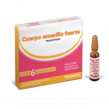 Cuerpo Amarillo Fuerte (Progesterone) 50mg/2ml Injectable Solution *THIS PRODUCT IS ONLY AVAILABLE IN MEXICO
