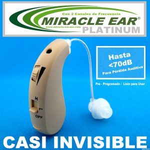 MIRACLE EAR® PLATINUM Aparato Auditivo Discreto Con 2 Canales de Frecuencia